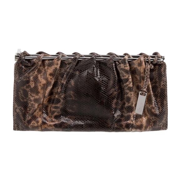 GUCCI Tom Ford karung leather clutch 1999 vintage minimalist y2k bag exotic skin - Picture 3 of 7